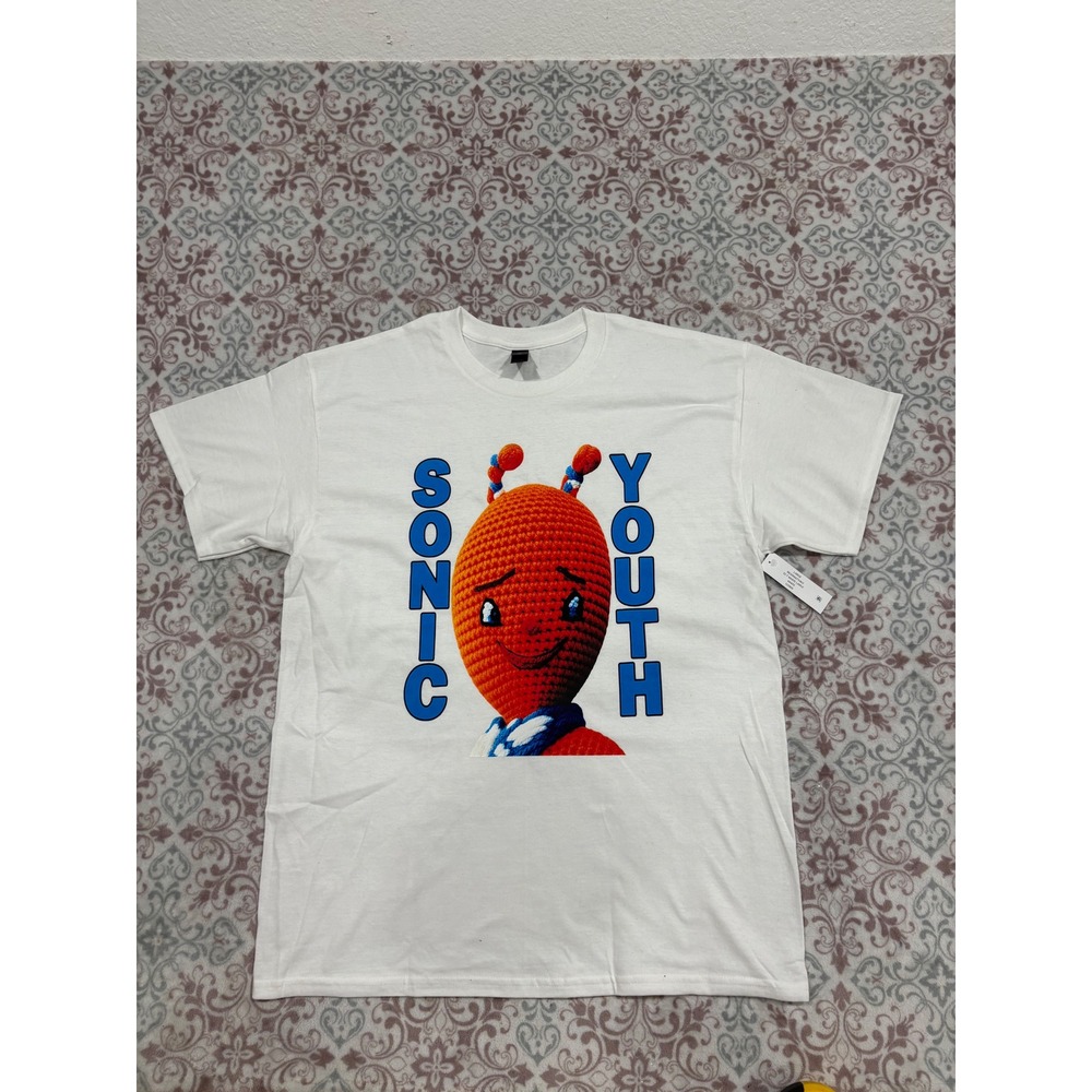 Sonic Youth Dirty Album Cover Graphic T-Shirt White Gildan Heavy Cotton G5000 L
